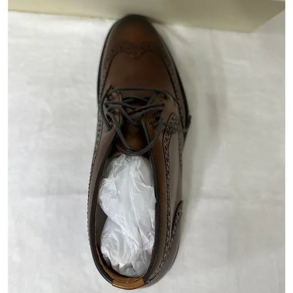 Joseph Abboud Crawford Coffee Antique Brown Lace Wingtip Shoes Size 41MM 9D (42)
