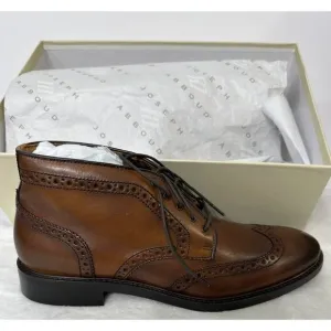 Joseph Abboud Crawford Coffee Antique Brown Lace Wingtip Shoes Size 41MM 9D (42)