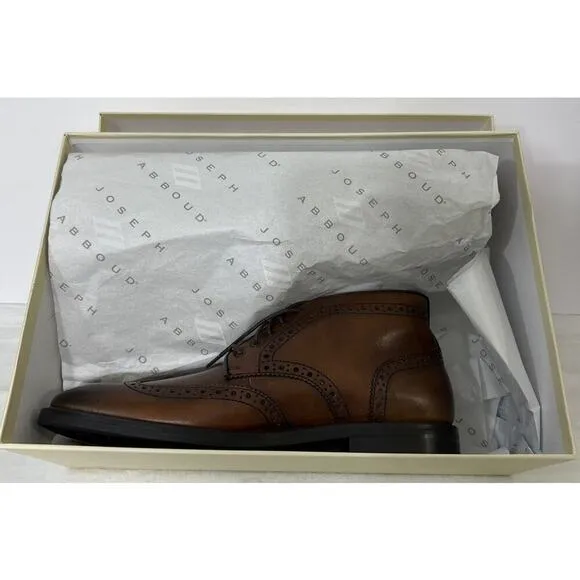 Joseph Abboud Crawford Coffee Antique Brown Lace Wingtip Shoes Size 41MM 9D (42)