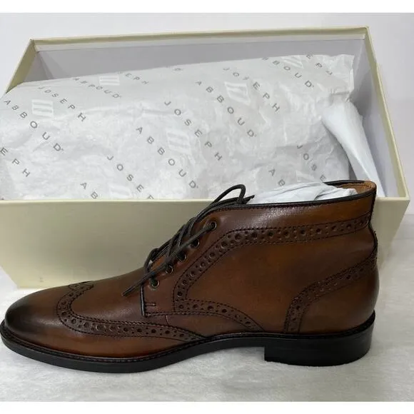 Joseph Abboud Crawford Coffee Antique Brown Lace Wingtip Shoes Size 41MM 9D (42)
