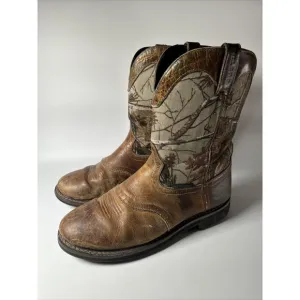 Justin Camo Work Boots Mens 13D Waterproof Stampede WK4675 Round Toe Boots