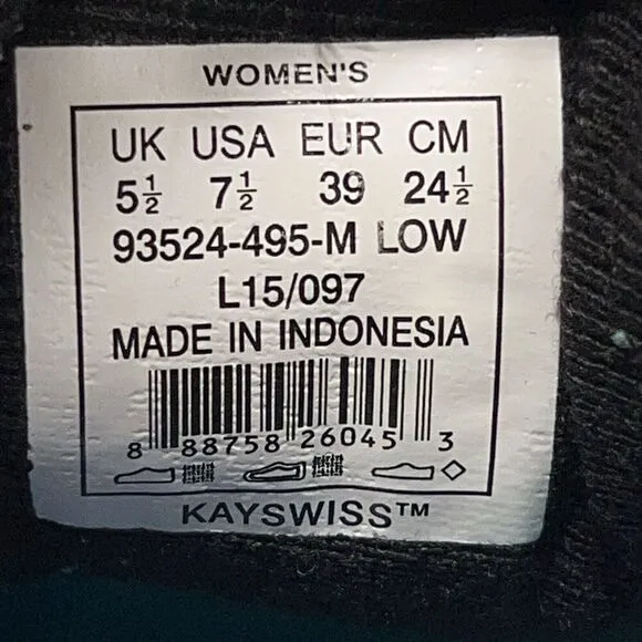 K Swiss Tubes Womens Size 7.5 Running Shoes Athletic Sneakers