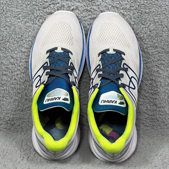 Karhu Fusion 3.0 Ortix Hivo Mens Size 10.5 Running Shoes Sneaker White Blue Neon