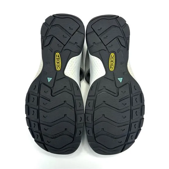 KEEN &quot;ASTORIA&quot; GRAY PINK AND BLACK WEST CLOSED TOE OUTDOOR SANDALS