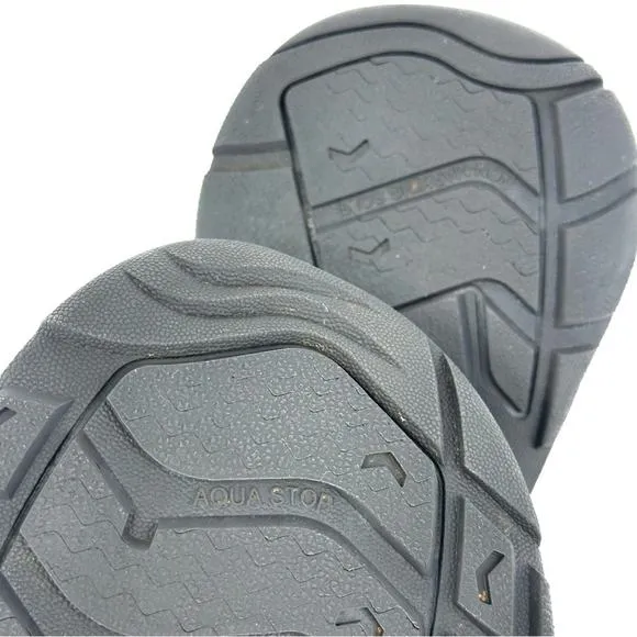 KEEN &quot;ASTORIA&quot; GRAY PINK AND BLACK WEST CLOSED TOE OUTDOOR SANDALS