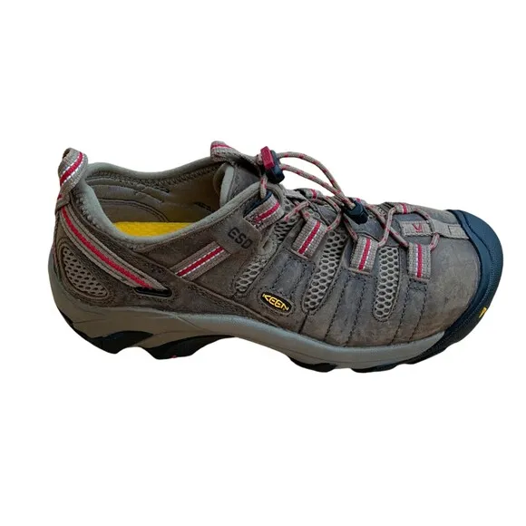 Keen ASTM F2413-11 Utility Mens Flint II Low Steel Toe Work Shoes Size 8.5