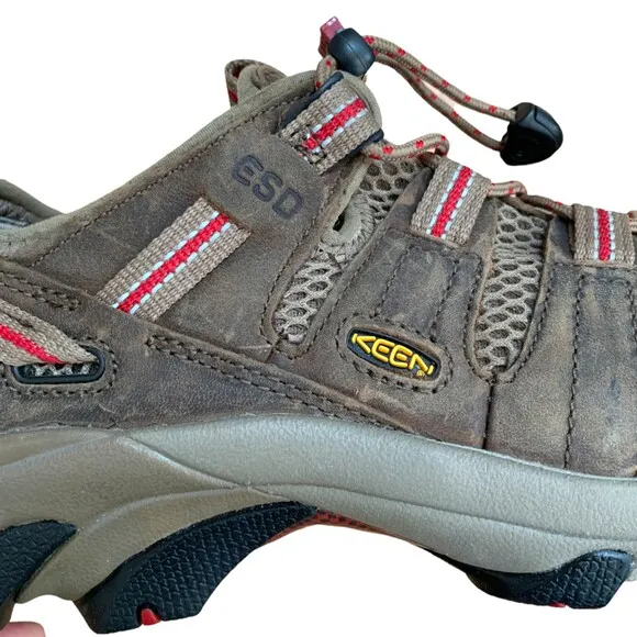 Keen ASTM F2413-11 Utility Mens Flint II Low Steel Toe Work Shoes Size 8.5