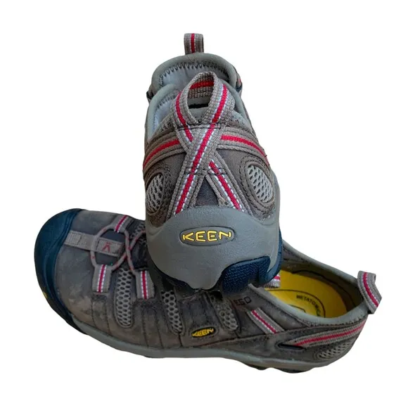 Keen ASTM F2413-11 Utility Mens Flint II Low Steel Toe Work Shoes Size 8.5