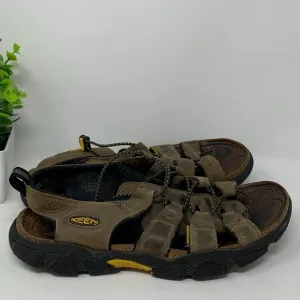 Keen Brown Leather Waterproof Quick Tie Sandals Men’s Size 12