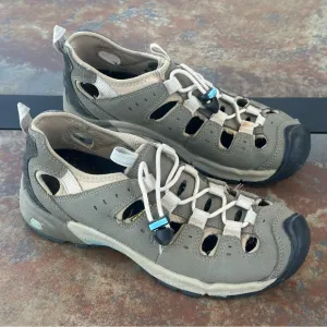 Keen Butte Hiking Fishermen Sandals Brindle Waterproof Tan 5237 BRAB Women Sz  9