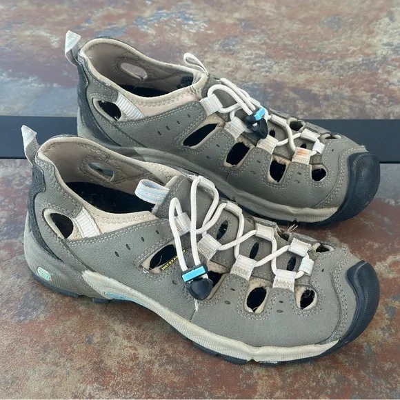 Keen Butte Hiking Fishermen Sandals Brindle Waterproof Tan 5237 BRAB Women Sz  9