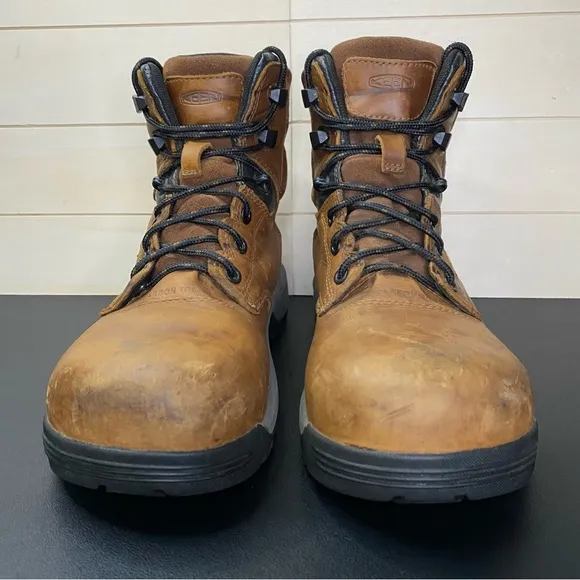 Keen Chicago 6” Utility Carbon Toe Work Boots Women's Size 8 Shoes M Brown Black