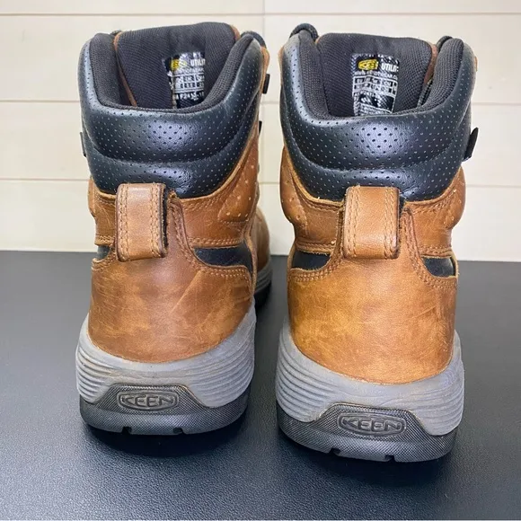 Keen Chicago 6” Utility Carbon Toe Work Boots Women's Size 8 Shoes M Brown Black