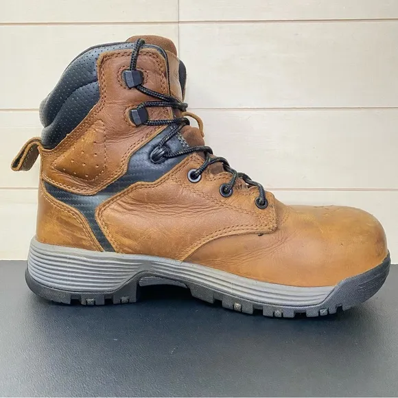 Keen Chicago 6” Utility Carbon Toe Work Boots Women's Size 8 Shoes M Brown Black
