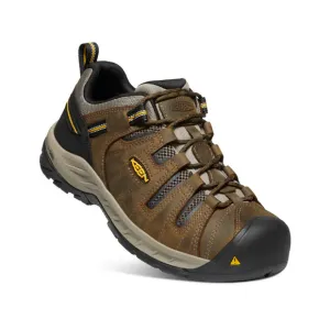 KEEN Flint II Soft-Toe Work Shoes Mens Cascade Brown/Golden Rod 1023241D Sz 12