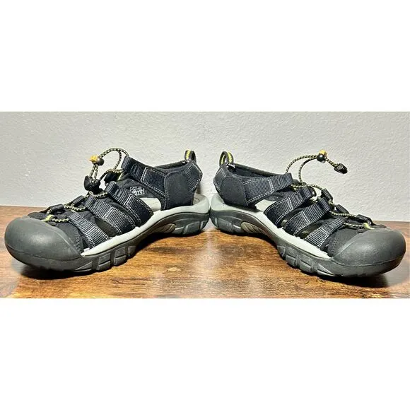 KEEN Mens Newport H2 Sandals 1001907 Black Size 11 Waterproof Hiking Bungee Cord