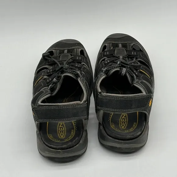 Keen Men's Rialto Closed Toe Waterproof Leather Sandal-Bison/Black Size  11.5