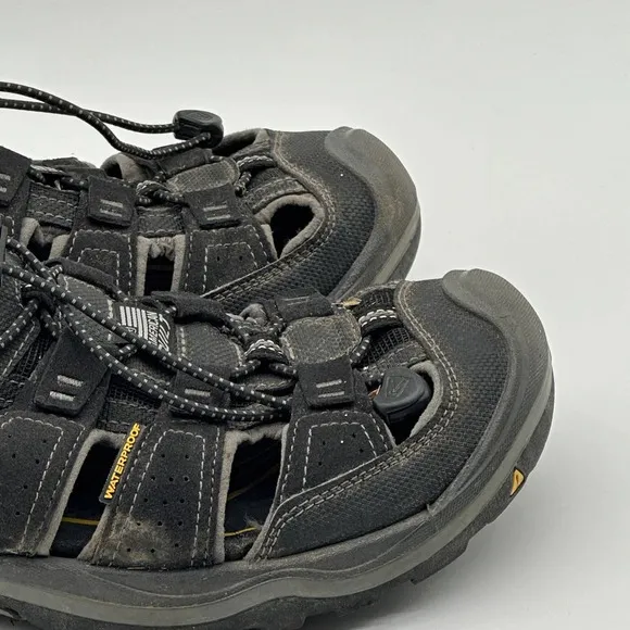 Keen Men's Rialto Closed Toe Waterproof Leather Sandal-Bison/Black Size  11.5
