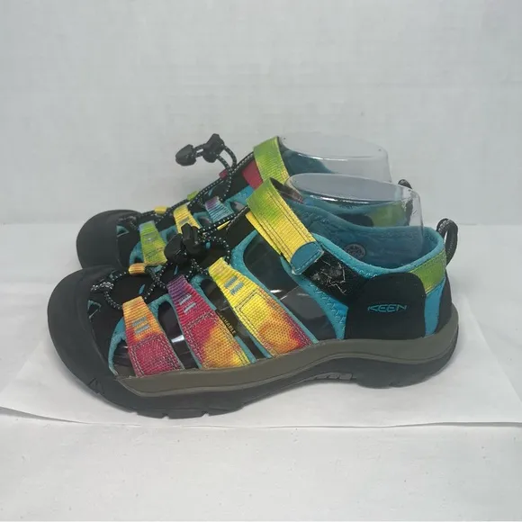 Keen Newport H2 Sandals Waterproof Fisherman Rainbow Tie Dye Youth Girls 4