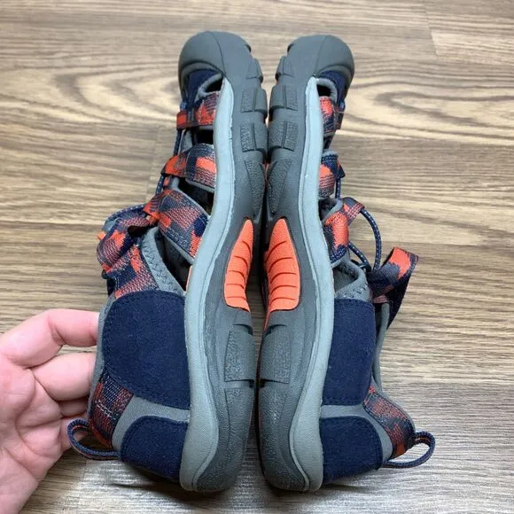 Keen Newport H2 Waterproof Blue/Orange Hiking Sandals Kids 7 /39 (8F54)