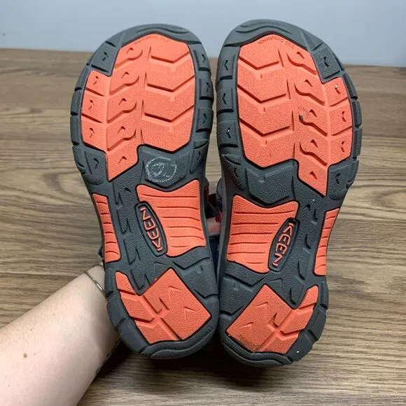 Keen Newport H2 Waterproof Blue/Orange Hiking Sandals Kids 7 /39 (8F54)