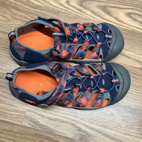 Keen Newport H2 Waterproof Blue/Orange Hiking Sandals Kids 7 /39 (8F54)