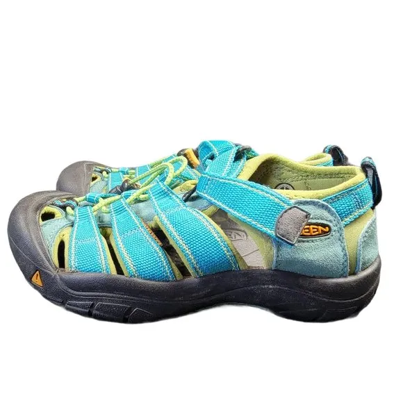 Keen Newport H2 Waterproof Hiking Sandals Blue/ Green Youth Size 3 - 1006545