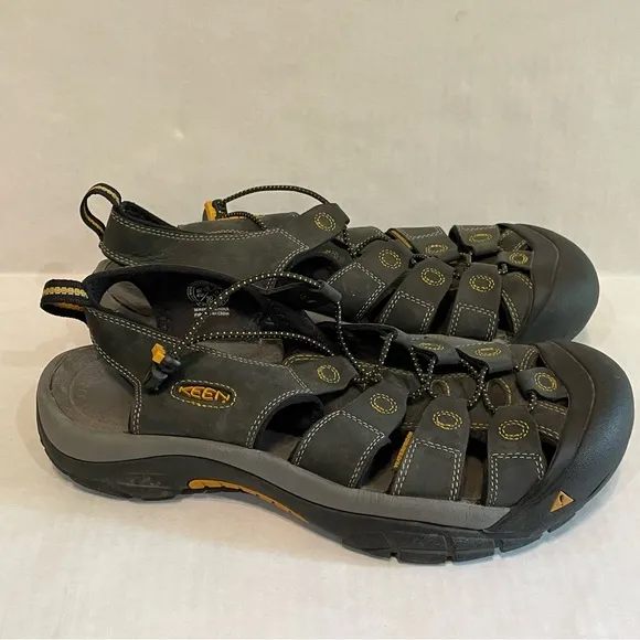 Keen Newport Waterproof Hiking Water Sports Casual Black Grey Sandals Mens Sz 12