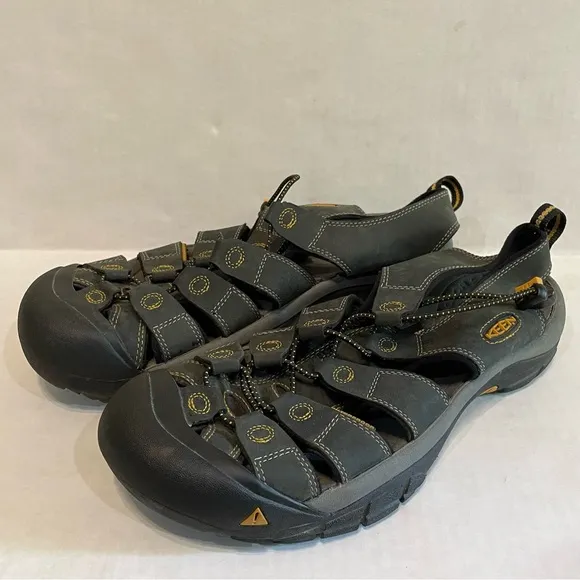 Keen Newport Waterproof Hiking Water Sports Casual Black Grey Sandals Mens Sz 12