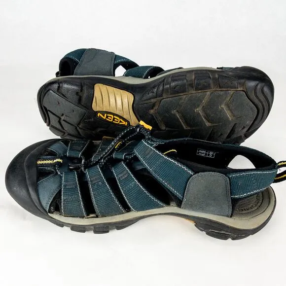 Keen Sandals Waterproof Men's Size 13 Adjustable Blue Black Anatomic Footbed