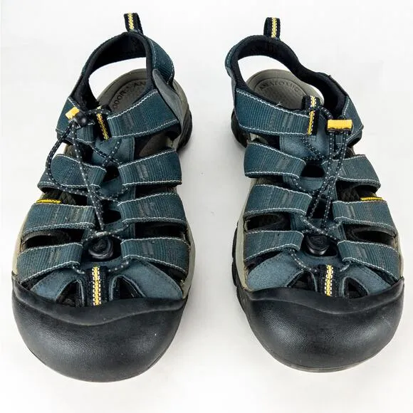 Keen Sandals Waterproof Men's Size 13 Adjustable Blue Black Anatomic Footbed