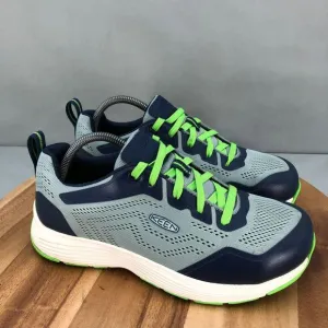 KEEN Utility Sparta II Aluminum Toe‎ Work Shoes Mens 9 D Gray Blue Safety