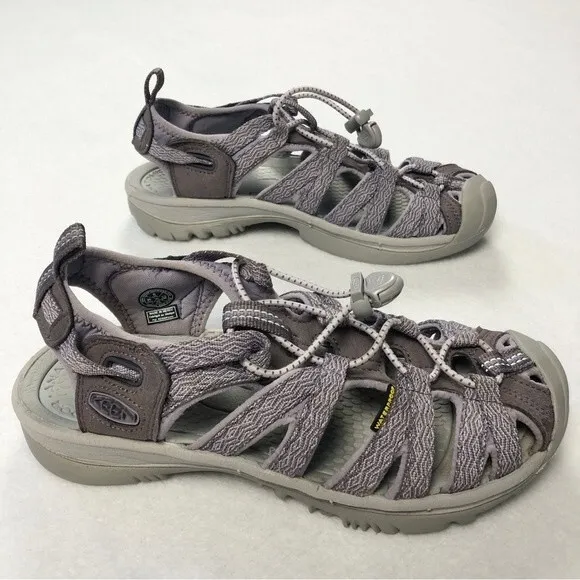 Keen Whisper Lace Up Sandals Shark Lavender Grey 6 Women’s