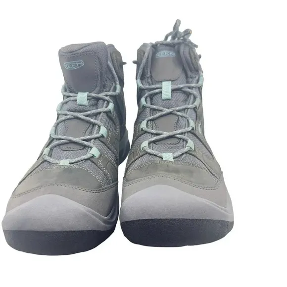 Keen Womens Circadia Mid Top Hiking Boots Lace Up Waterproof Steal Gray Size 11