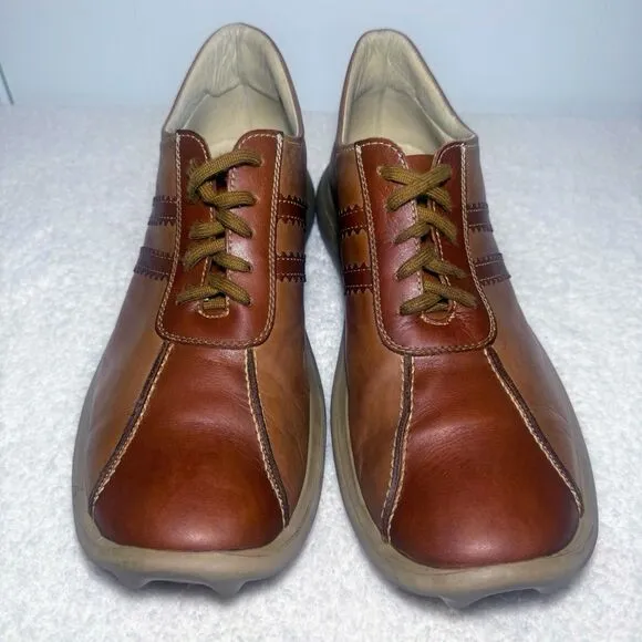 Kenneth Cole Reaction 2 Tone Brown Leather Lace Up Casual Men's Shoes Size 12