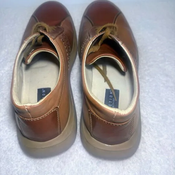 Kenneth Cole Reaction 2 Tone Brown Leather Lace Up Casual Men's Shoes Size 12