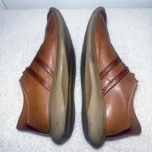 Kenneth Cole Reaction 2 Tone Brown Leather Lace Up Casual Men's Shoes Size 12