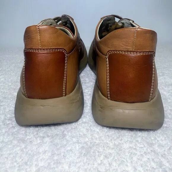 Kenneth Cole Reaction 2 Tone Brown Leather Lace Up Casual Men's Shoes Size 12