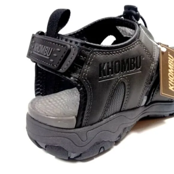 Khombu Men's Harry Active Gray Waterproof Outdoor Breathable Sandals Logo Shoes
