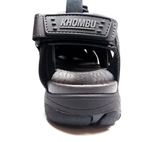 Khombu Men's Harry Active Gray Waterproof Outdoor Breathable Sandals Logo Shoes