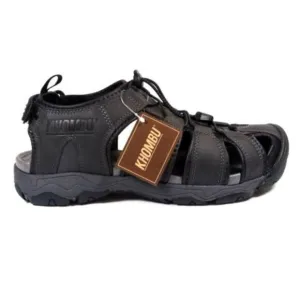 Khombu Men's Harry Active Gray Waterproof Outdoor Breathable Sandals Logo Shoes