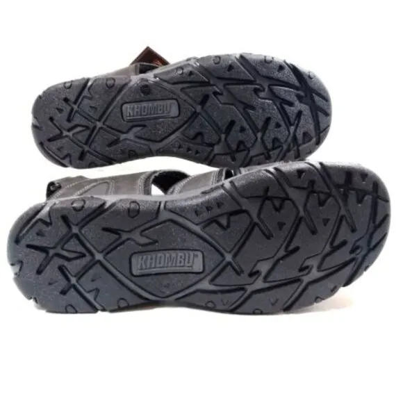 Khombu Men's Harry Active Gray Waterproof Outdoor Breathable Sandals Logo Shoes