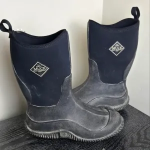 Kid's/Youth Muck Boot Company Black Waterproof Boots, Size 7