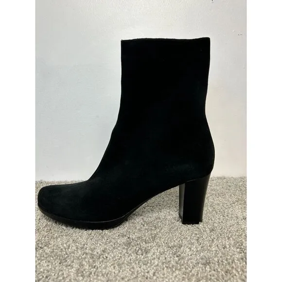La Canadienne Kate Suede Leather Waterproof Boots in Black - Sz 10M