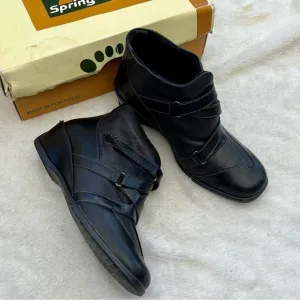Leather Booties Spring Steps Size 7.5-8