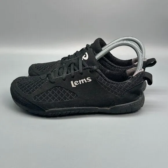Lems Primal 2 Women's 7.5 Black Athletic Shoes Lace-Up Low Top Running Shoes