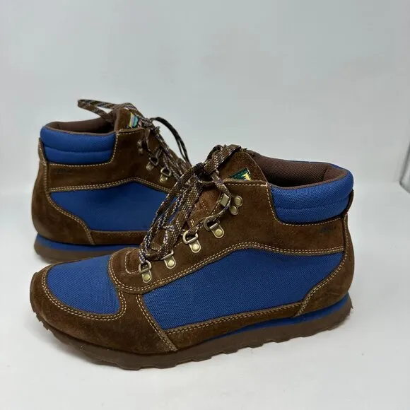 LL Bean Katahdin Waterproof Leather Hiking Boots ~ Mens Size 11M Brown/Blue