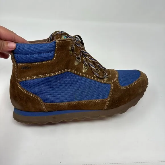 LL Bean Katahdin Waterproof Leather Hiking Boots ~ Mens Size 11M Brown/Blue