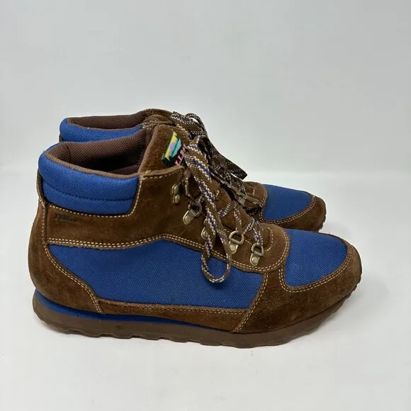 LL Bean Katahdin Waterproof Leather Hiking Boots ~ Mens Size 11M Brown/Blue
