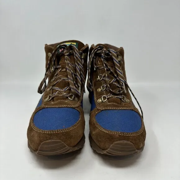 LL Bean Katahdin Waterproof Leather Hiking Boots ~ Mens Size 11M Brown/Blue